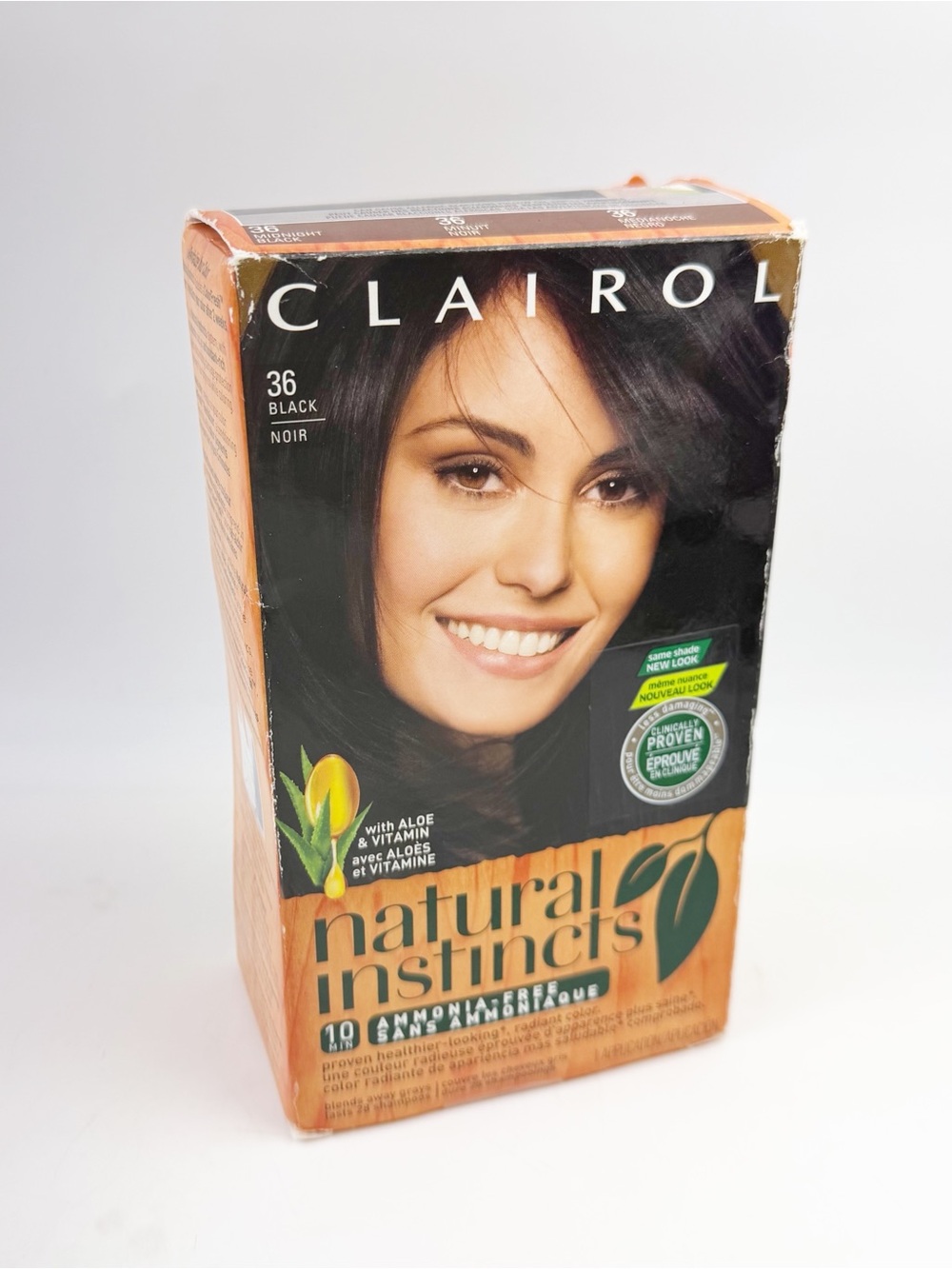Clairol Natural Instincts 36 Midnight Black Semi-Permanent Dye Discontinued Rare